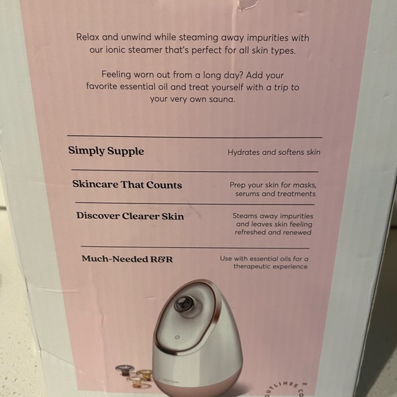 Vanity planet facial steamer. Open box never used. All attachments come with it - Picture 2 of 5